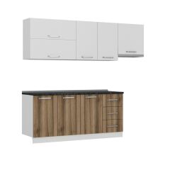 Minar 240 Cm Mutfak Dolabı Beyaz Dore 240-D5