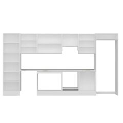 Alvinka 400X222 Cm Klasik Mebran Mutfak Dolabı Mbb-E80B60S60-1 Mebran | Antrasit - Mdf