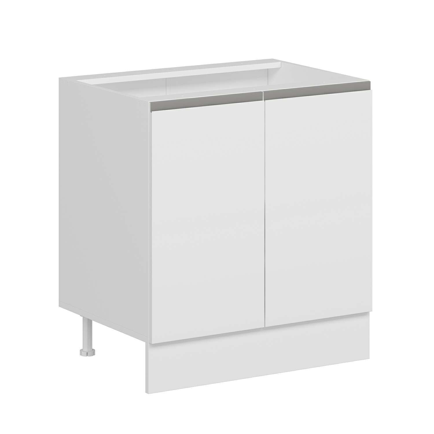 Alvinka Mutfak Modül Hg_J Alt 2K1R 80Cm Dolap Beyaz Beyaz Mdf