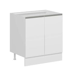 Alvinka Mutfak Modül Hg_J Alt 2K1R 80Cm Dolap Beyaz Beyaz Mdf