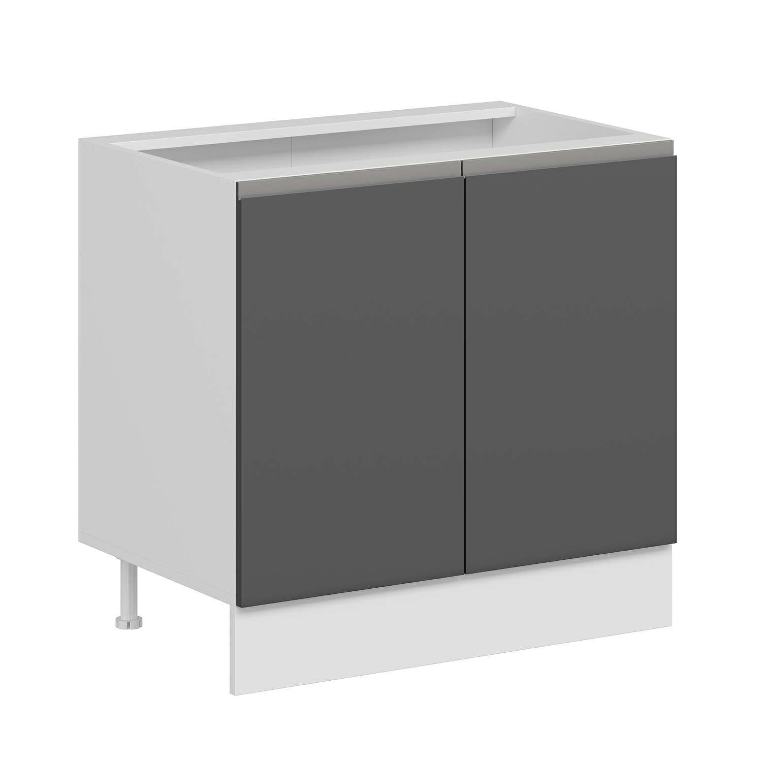 Alvinka Mutfak Modül Hg_J Alt 2K1R 90Cm Dolap Beyaz Antrasit Suntalam