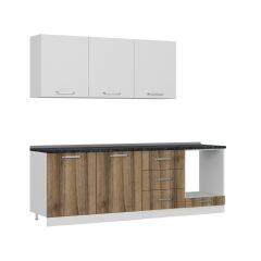 Minar 240 Cm Mutfak Dolabı Beyaz Dore 240-D7