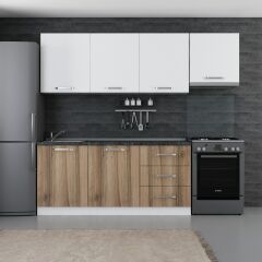 Minar 240 Cm Mutfak Dolabı Beyaz Dore 240-D8