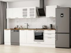 Alvinka 315X210 Cm Klasik Mebran Mutfak Dolabı M-E90S45S60-3 Mebran | Beyaz - Mdf