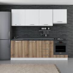 Minar 240 Cm Mutfak Dolabı Beyaz Dore 240-D9