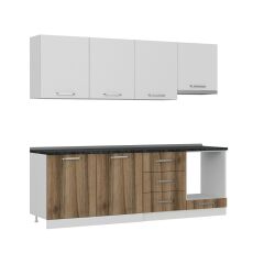 Minar 240 Cm Mutfak Dolabı Beyaz Dore 240-D9