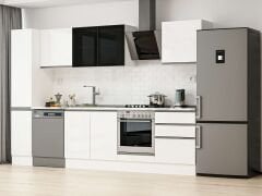 Alvinka 310X210 Cm High Gloss Mutfak Dolabı Mb-E90B40S60-3 High Gloss | Beyaz - Mdf