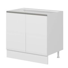 Alvinka Mutfak Modül Hg_J Alt 2K1R 90Cm Dolap Beyaz Beyaz Mdf