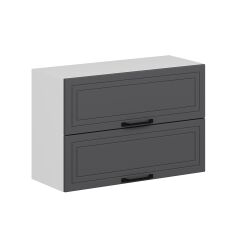 Alvinka Mutfak Modül Mbr_A Üst 2Yk1R 90-H60Cm Dolap Beyaz Antrasit Mdf