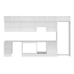 Alvinka 385X240 Cm High Gloss Mutfak Dolabı Mb-E80S45S60-1 High Gloss | Antrasit - Mdf