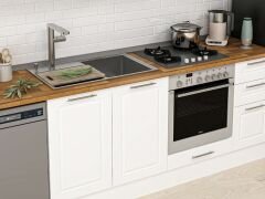 Alvinka 300X210 Cm Klasik Mebran Mutfak Dolabı M-E90S50S40-1 Mebran | Beyaz - Suntalam