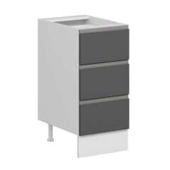 Alvinka Mutfak Modül Hg_J Alt 3Ç Nray 40Cm Dolap Beyaz Antrasit Mdf