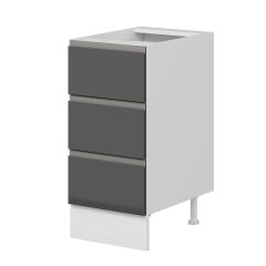 Alvinka Mutfak Modül Hg_J Alt 3Ç Nray 40Cm Dolap Beyaz Antrasit Mdf