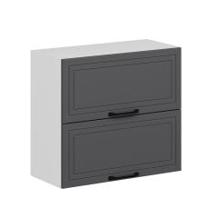 Alvinka Mutfak Modül Mbr_A Üst 2Yk1R 80-H72Cm Dolap Beyaz Antrasit Suntalam