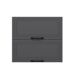 Alvinka Mutfak Modül Mbr_A Üst 2Yk1R 80-H72Cm Dolap Beyaz Antrasit Mdf