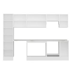 Alvinka 295X210 Cm High Gloss Mutfak Dolabı Mb-E90B45S40-1 High Gloss | Beyaz - Mdf