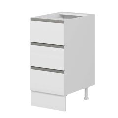 Alvinka Mutfak Modül Hg_J Alt 3Ç Nray 40Cm Dolap Beyaz Beyaz Mdf