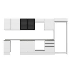 Alvinka 380X222 Cm High Gloss Mutfak Dolabı Mb-E80S40S60-3