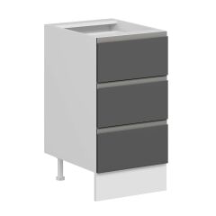 Alvinka Mutfak Modül Hg_J Alt 3Ç Nray 45Cm Dolap Beyaz Antrasit Mdf