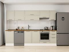 Alvinka 300X210 Cm Klasik Mebran Mutfak Dolabı M-E90S50S40-1 Mebran | Kumtaşı - Mdf