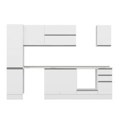 Alvinka 295X210 Cm High Gloss Mutfak Dolabı Mb-E90B45S40-2 High Gloss | Beyaz - Mdf