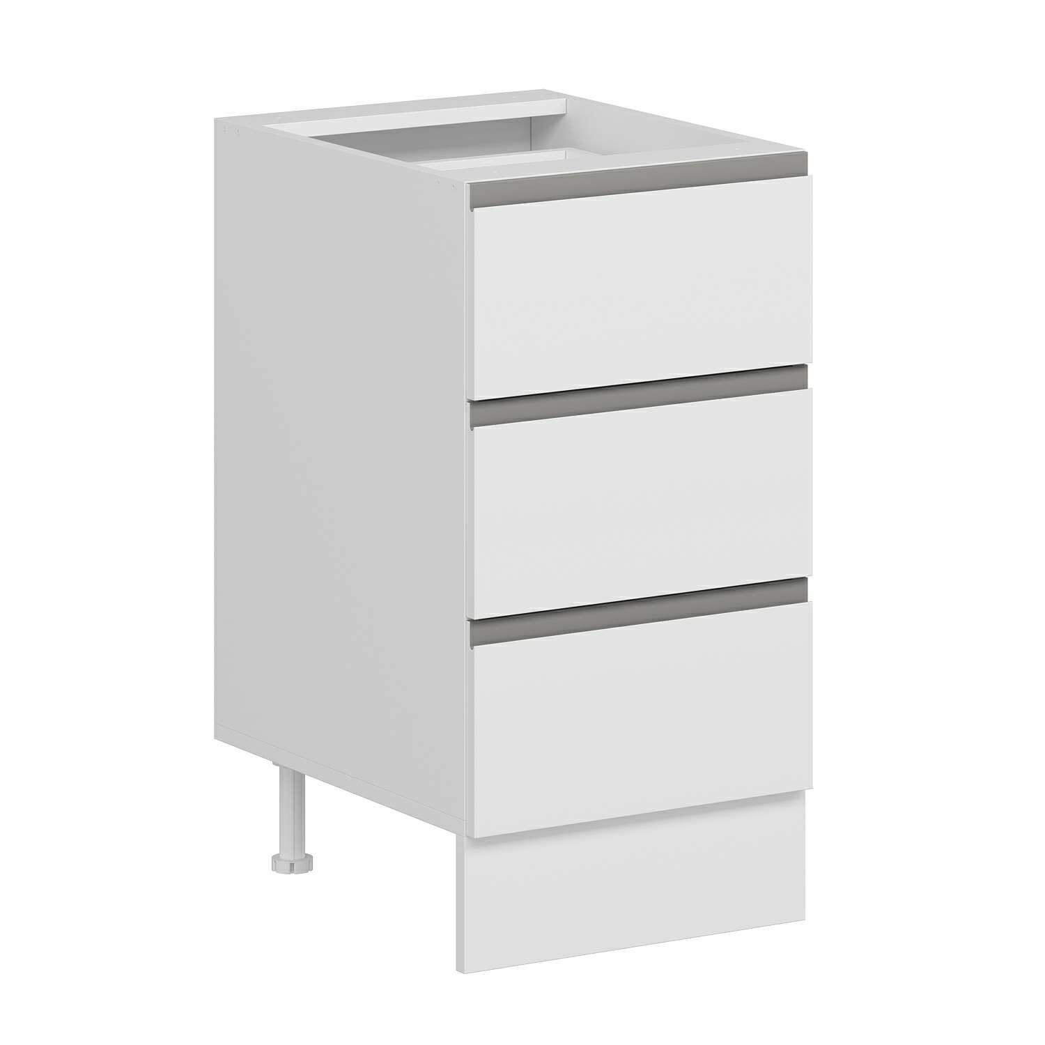 Alvinka Mutfak Modül Hg_J Alt 3Ç Nray 45Cm Dolap Beyaz Beyaz Mdf