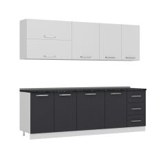 Minar 245 Cm Mutfak Dolabı Beyaz Antrasit 245-A2