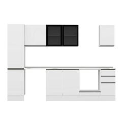 Alvinka 295X210 Cm High Gloss Mutfak Dolabı Mb-E90B45S40-3 High Gloss | Beyaz - Suntalam