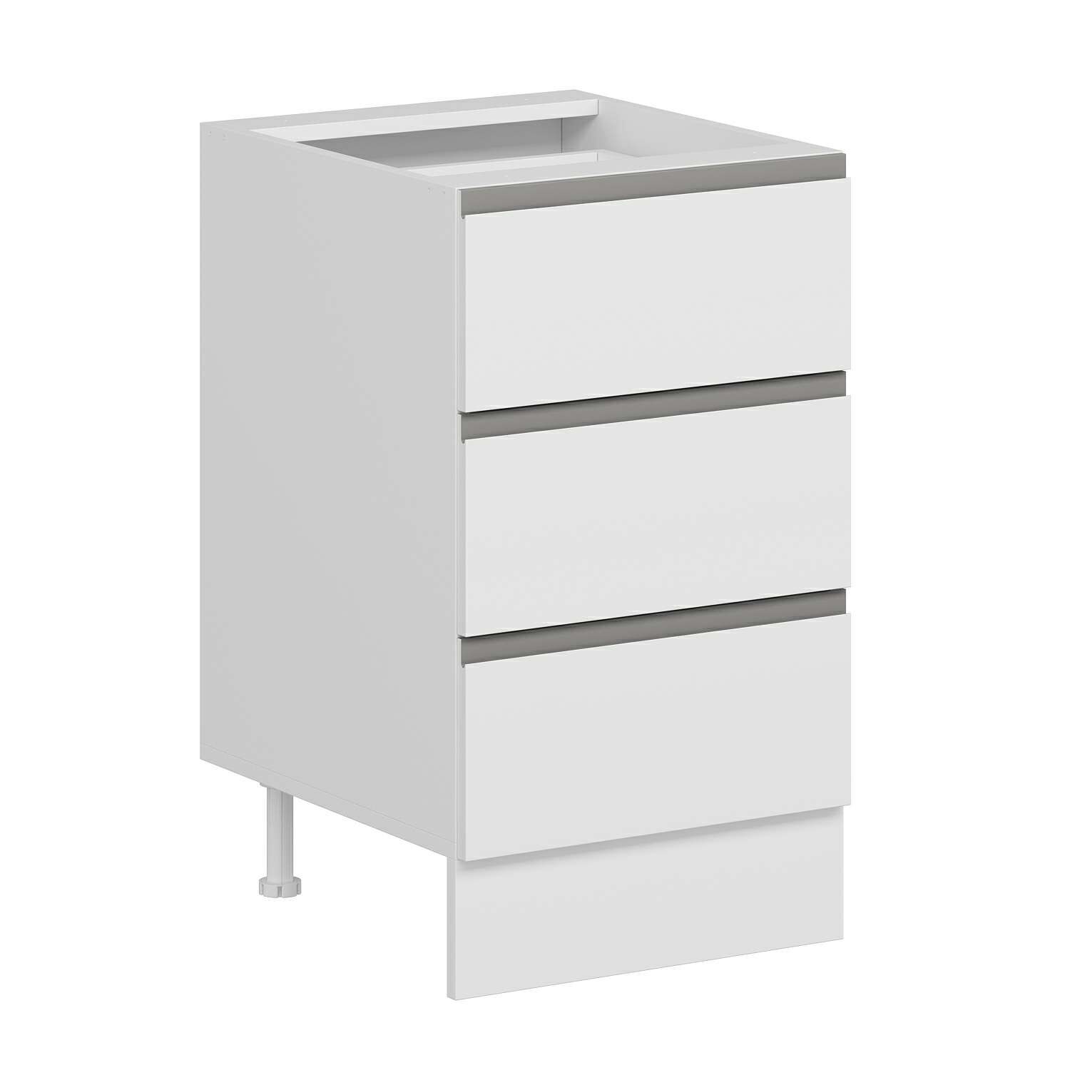 Alvinka Mutfak Modül Hg_J Alt 3Ç Nray 50Cm Dolap Beyaz Beyaz Suntalam