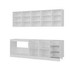 Minar 245 Cm Mutfak Dolabı Beyaz Antrasit 245-A3