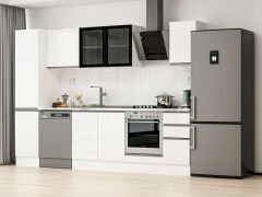 Alvinka 295X210 Cm High Gloss Mutfak Dolabı Mb-E90B45S40-3 High Gloss | Beyaz - Mdf