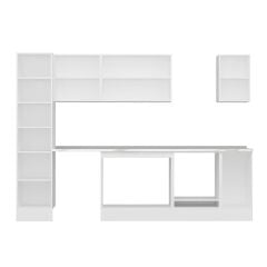 Alvinka 295X210 Cm High Gloss Mutfak Dolabı Mb-E90B45S40-3 High Gloss | Beyaz - Mdf