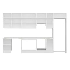 Alvinka 370X240 Cm High Gloss Mutfak Dolabı Mb-E80S50S40-1 High Gloss | Beyaz - Mdf