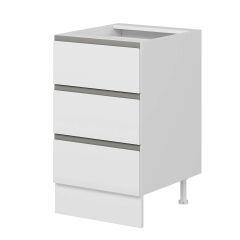 Alvinka Mutfak Modül Hg_J Alt 3Ç Nray 50Cm Dolap Beyaz Beyaz Mdf