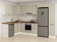 Alvinka 180-330X222 Cm Mbr_C Köşe Mutfak Dolabı Kumtaşı - Suntalam