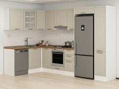 Alvinka 180-330X222 Cm Mbr_C Köşe Mutfak Dolabı Kumtaşı - Suntalam