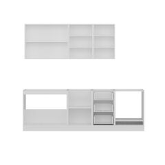 Minar 245 Cm Mutfak Dolabı Beyaz Antrasit 245-A4