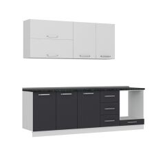 Minar 245 Cm Mutfak Dolabı Beyaz Antrasit 245-A4