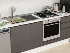 Alvinka 295X210 Cm High Gloss Mutfak Dolabı Mb-E90B45S40-3 High Gloss | Antrasit - Mdf