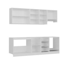 Minar 245 Cm Mutfak Dolabı Beyaz Antrasit 245-A6