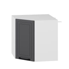 Alvinka Mutfak Modül Mbr_A Üst 1Dk1R 60-H60Cm Köşe Dolap Beyaz Antrasit Mdf