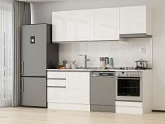 Alvinka 230X210 Cm Hg_J Mutfak Dolabı Beyaz - Mdf