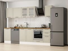 Alvinka 300X210 Cm Klasik Mebran Mutfak Dolabı M-E90S50S40-3 Mebran | Kumtaşı - Suntalam