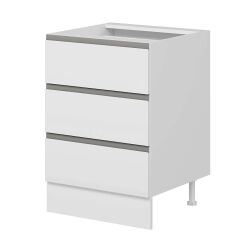 Alvinka Mutfak Modül Hg_J Alt 3Ç Nray 60Cm Dolap Beyaz Beyaz Mdf