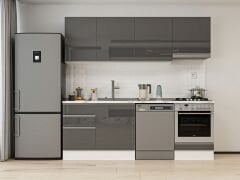 Alvinka 230X210 Cm Hg_J Mutfak Dolabı Antrasit - Suntalam