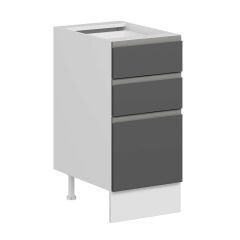 Alvinka Mutfak Modül Hg_J Alt 3Ç1B2K Nray 40Cm Dolap Beyaz Antrasit Mdf