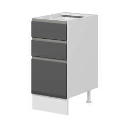 Alvinka Mutfak Modül Hg_J Alt 3Ç1B2K Nray 40Cm Dolap Beyaz Antrasit Mdf