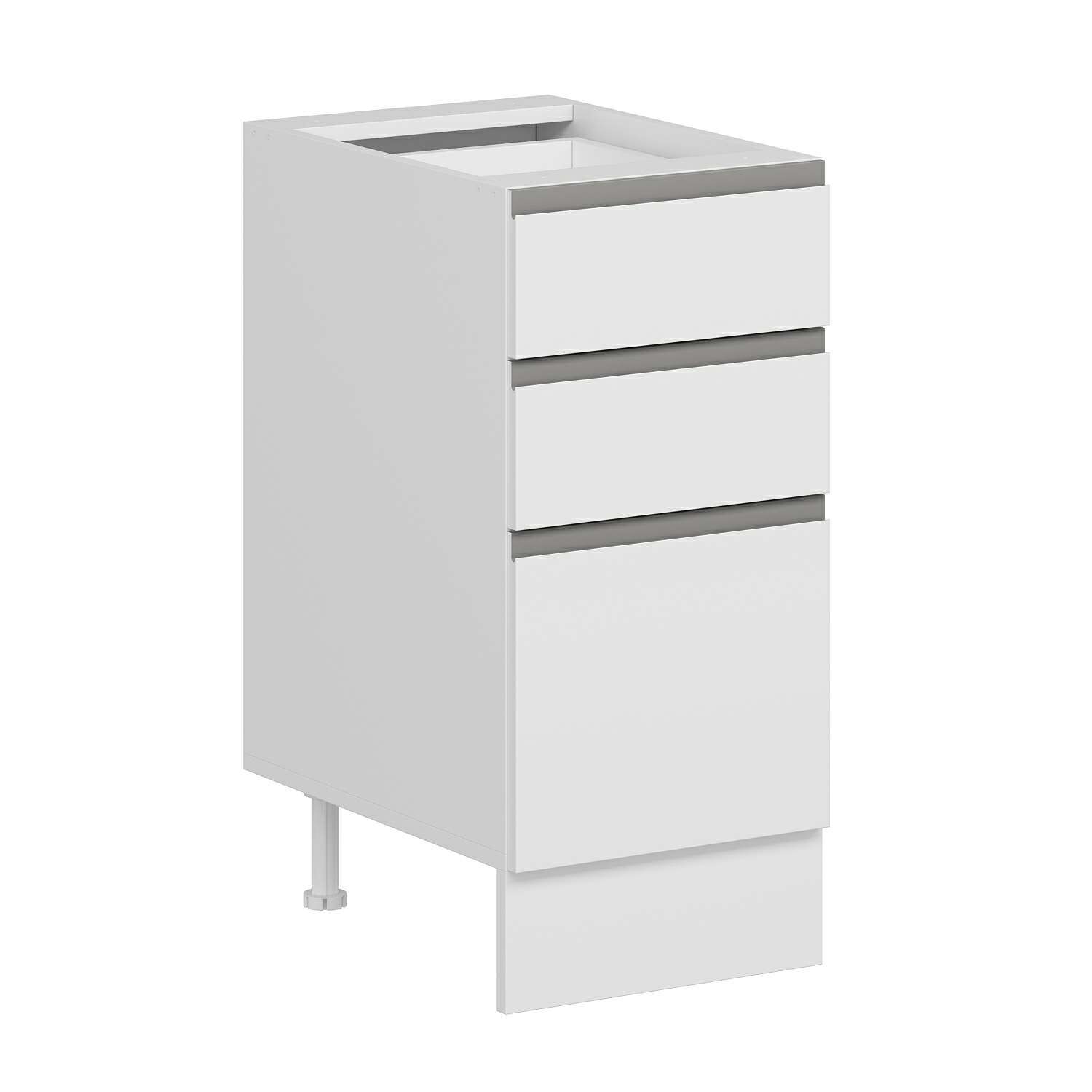 Alvinka Mutfak Modül Hg_J Alt 3Ç1B2K Nray 40Cm Dolap Beyaz Beyaz Suntalam