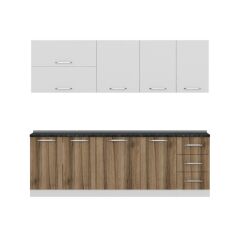 Minar 245 Cm Mutfak Dolabı Beyaz Dore 245-D2