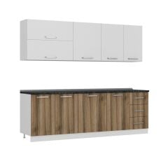 Minar 245 Cm Mutfak Dolabı Beyaz Dore 245-D2